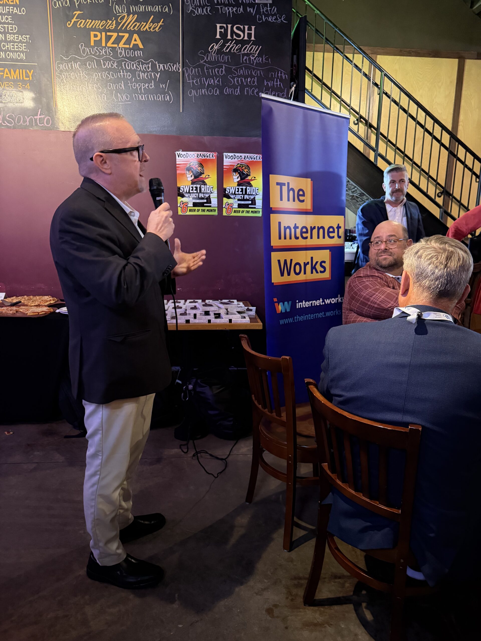Internet Works Executive Director, Peter Chandler speaking at Middle Tech Mixer
